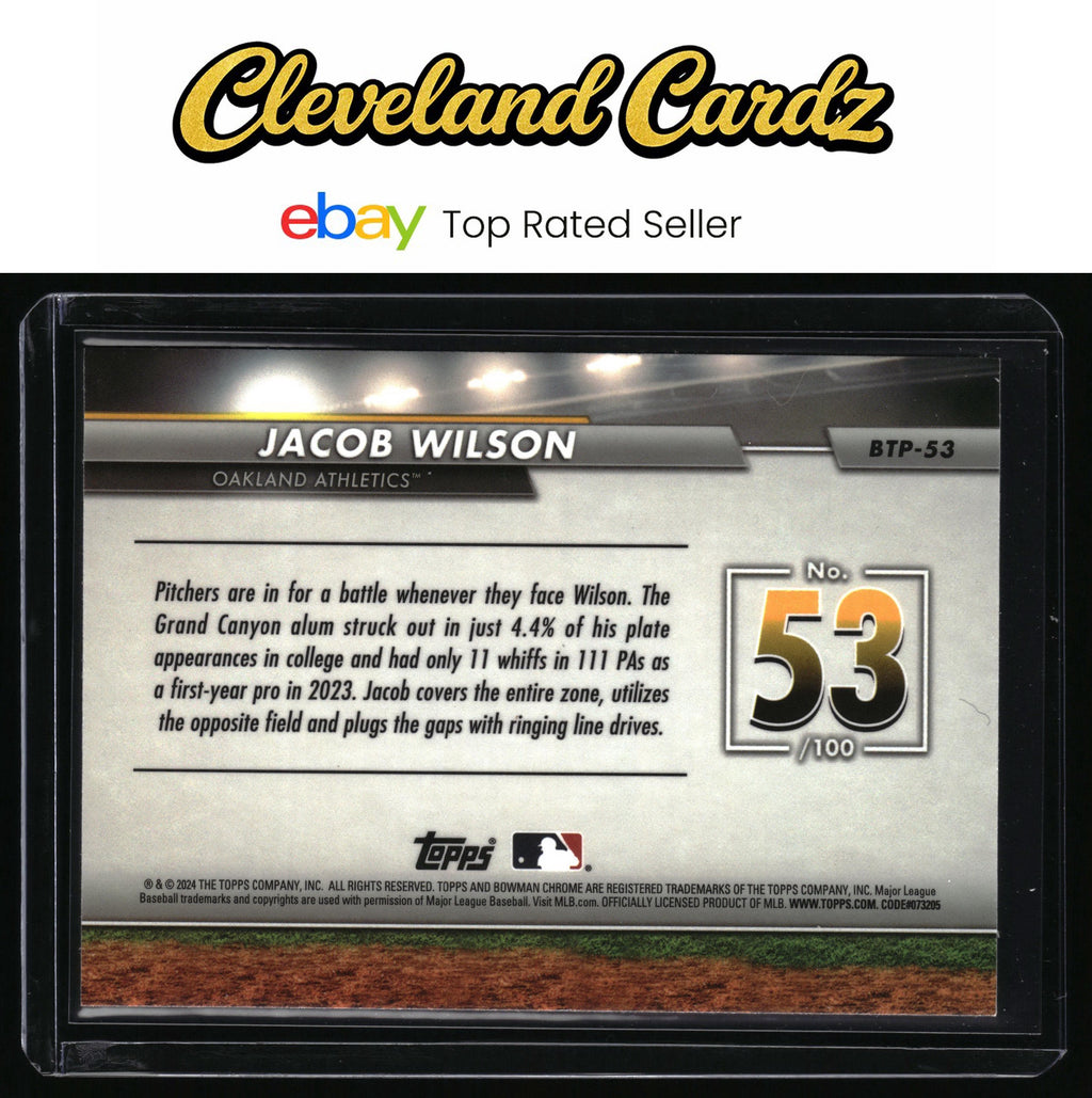 2024 Bowman #BTP-53 Jacob Wilson Bowman Scouts' Top 100