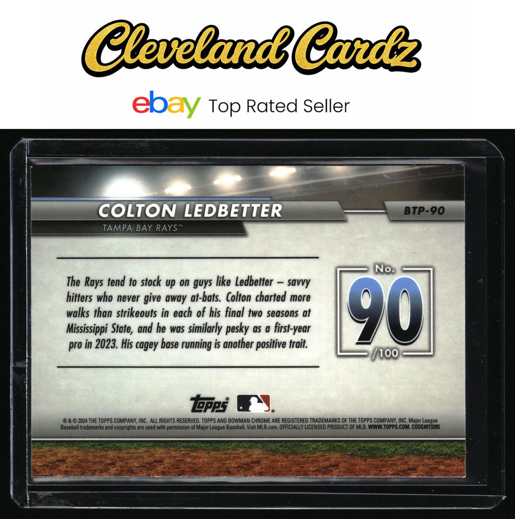 2024 Bowman #BTP-90 Colton Ledbetter Bowman Scouts' Top 100