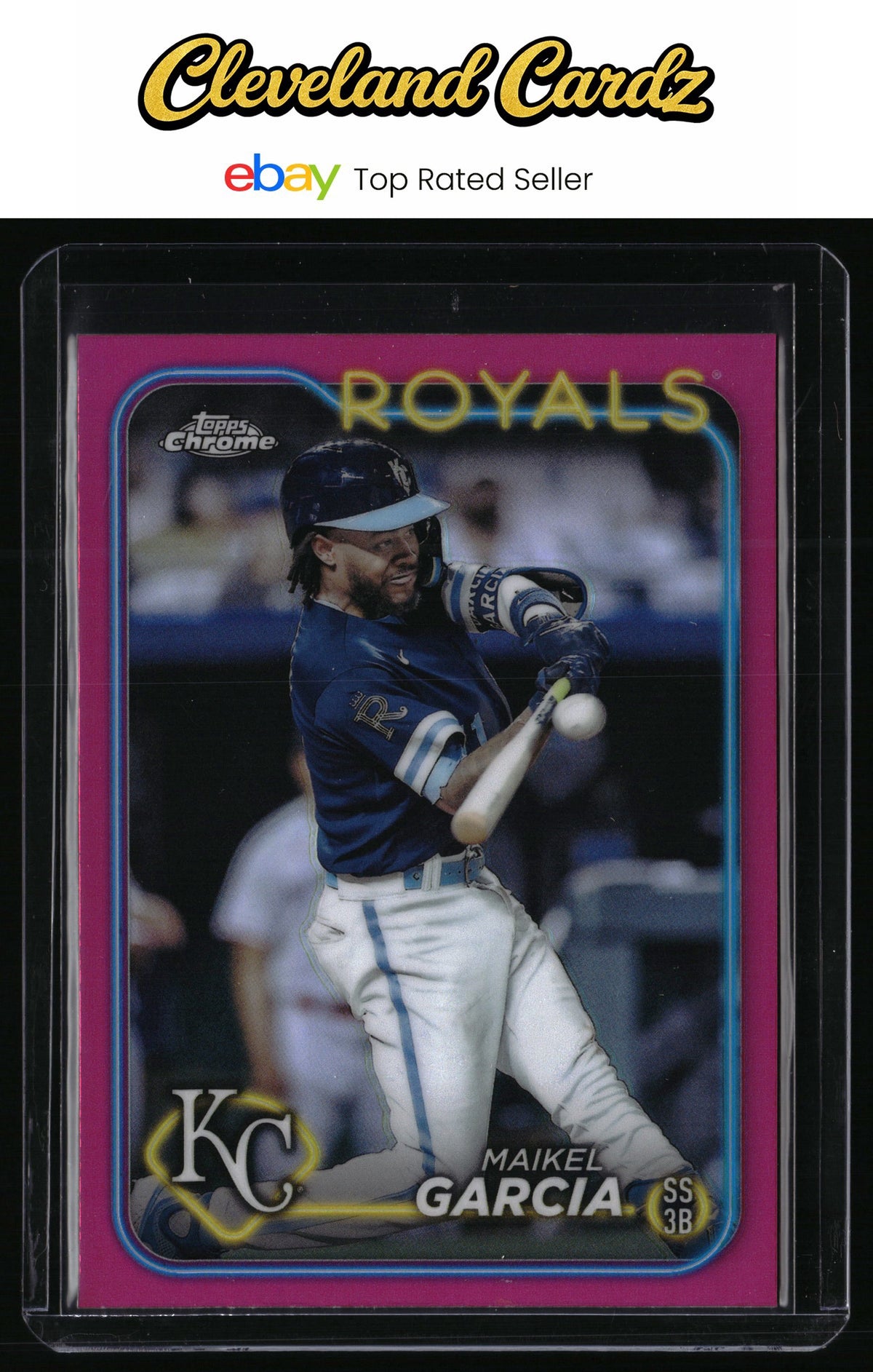 2024 Topps Chrome #246 Maikel Garcia Pink Refractors