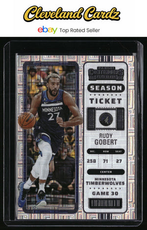 2022-23 Panini Contenders #1 Rudy Gobert Season Ticket Premium Edition