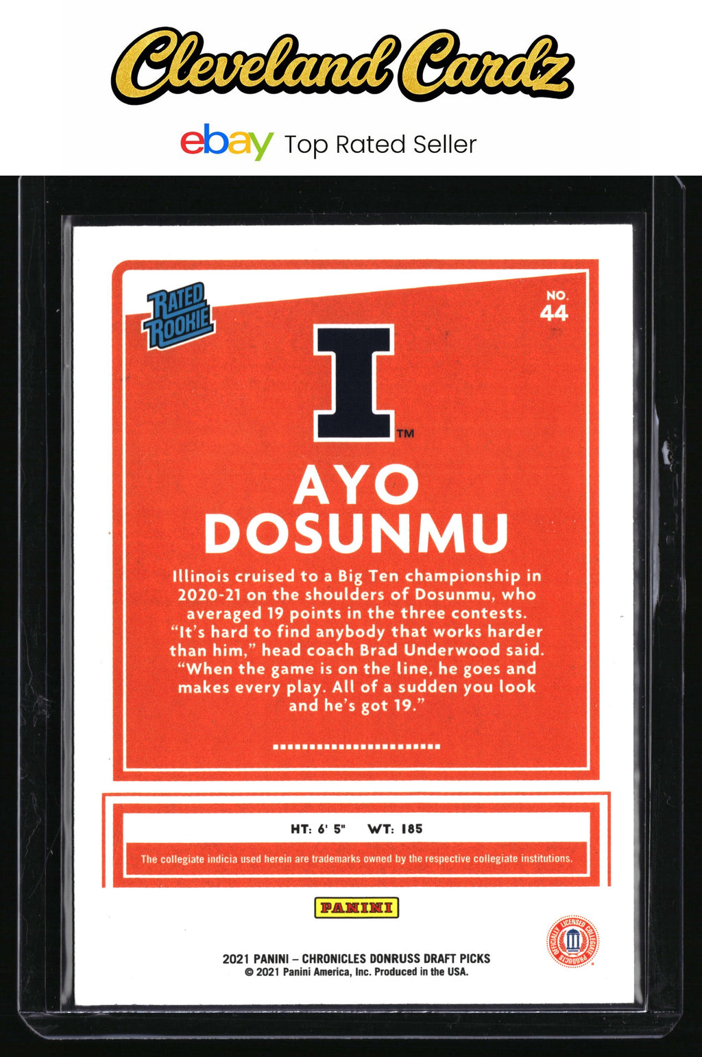 2021 Panini Chronicles Draft Picks #44 Ayo Dosunmu Pulsar
