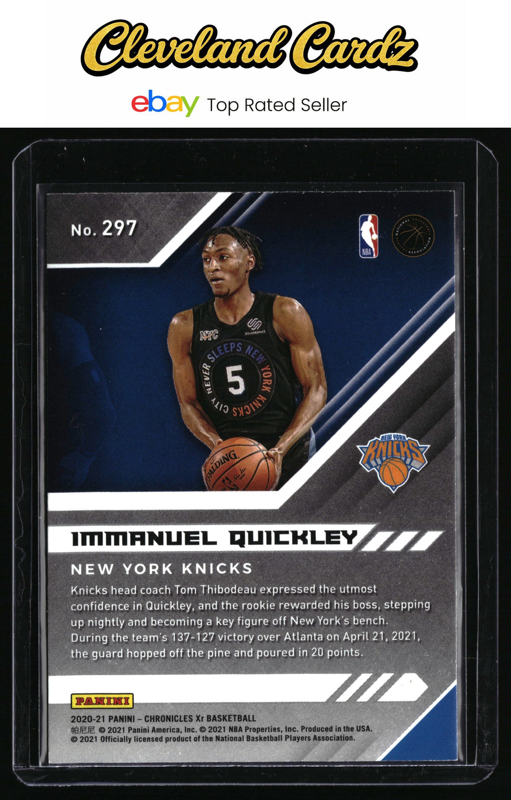 2020-21 Panini Chronicles #297 Immanuel Quickley