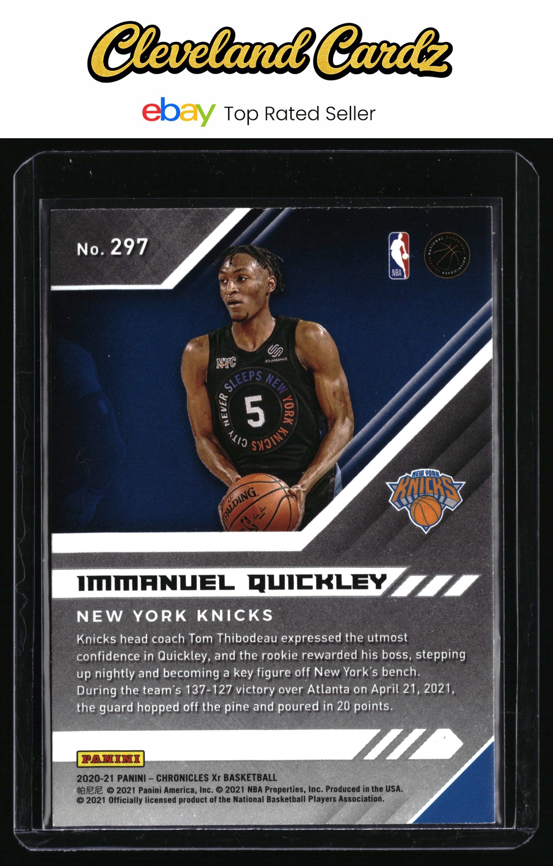 2020-21 Panini Chronicles #297 Immanuel Quickley