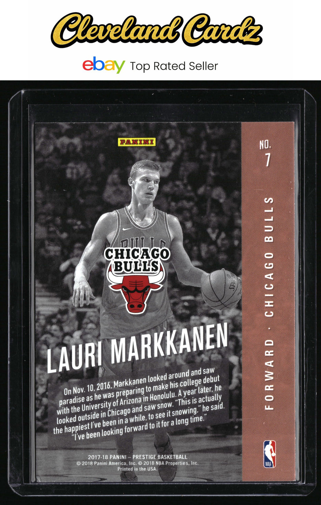 2017-18 Panini Prestige #7 Lauri Markkanen Rookie Class
