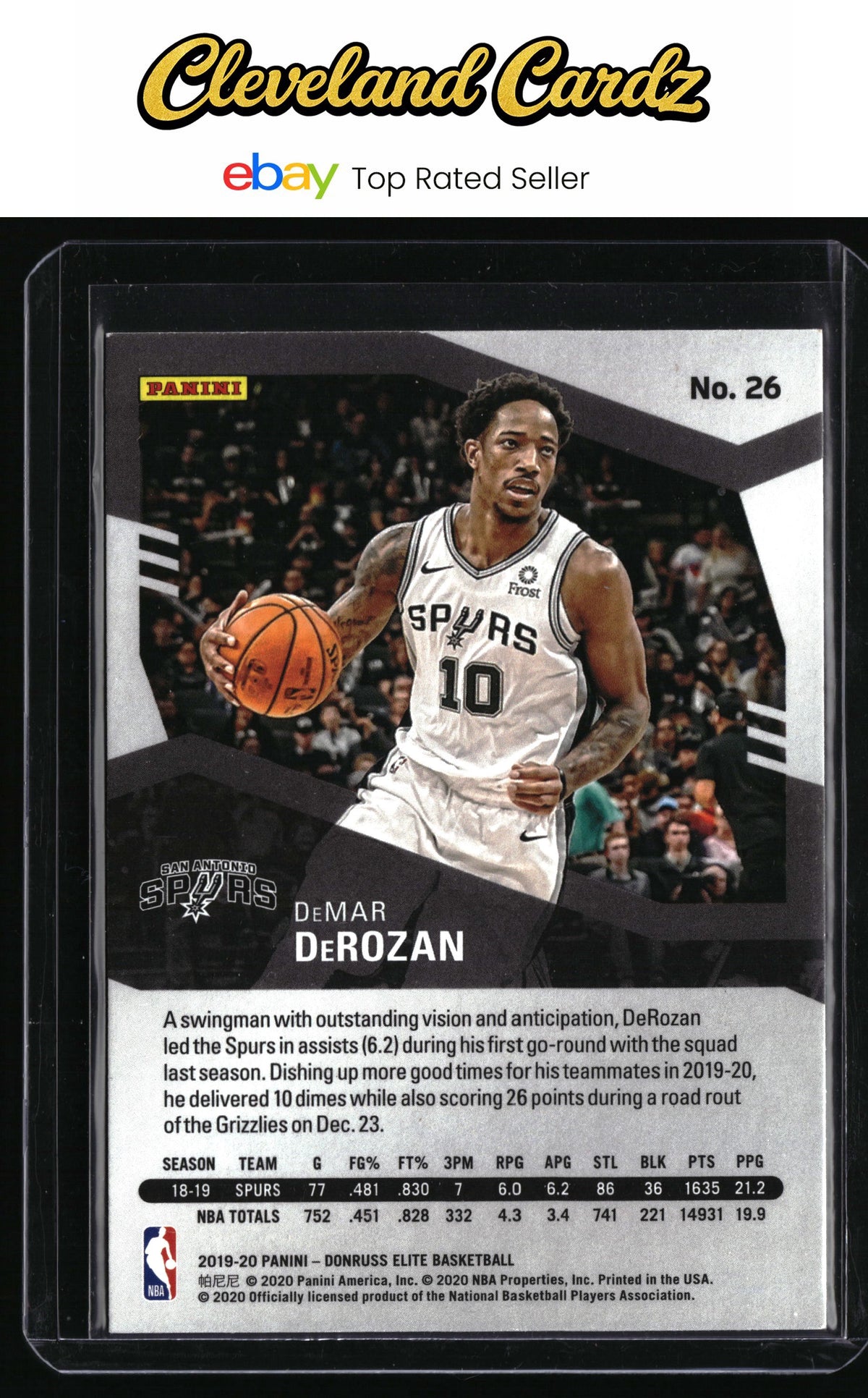 2019-20 Donruss Elite #26 DeMar DeRozan
