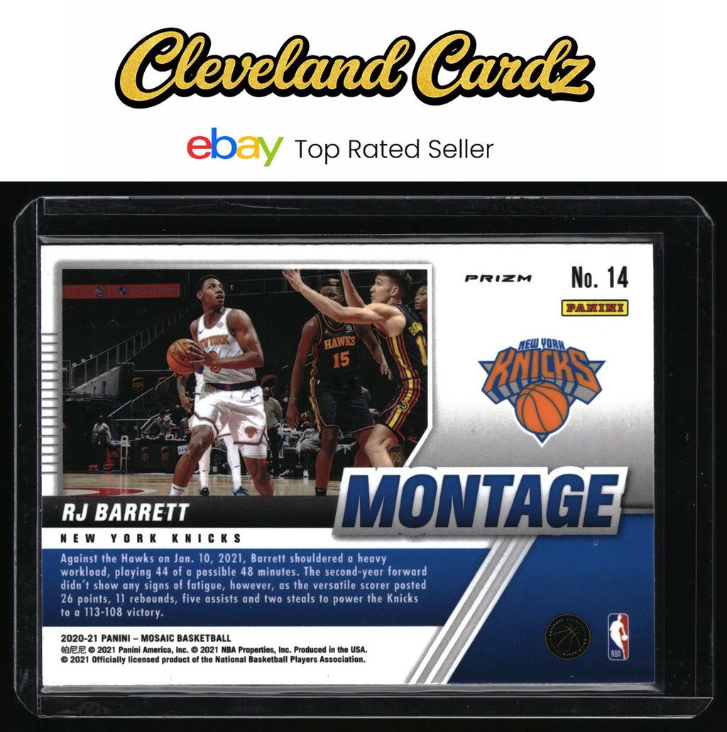 2020-21 Panini Mosaic #14 RJ Barrett Montage Mosaic Red