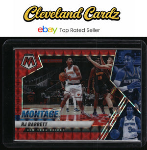 2020-21 Panini Mosaic #14 RJ Barrett Montage Mosaic Red