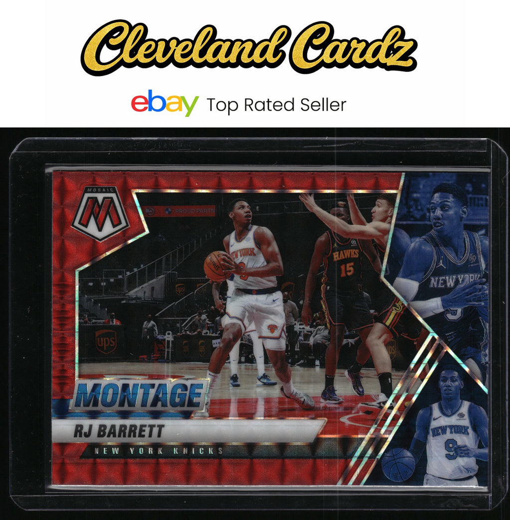2020-21 Panini Mosaic #14 RJ Barrett Montage Mosaic Red