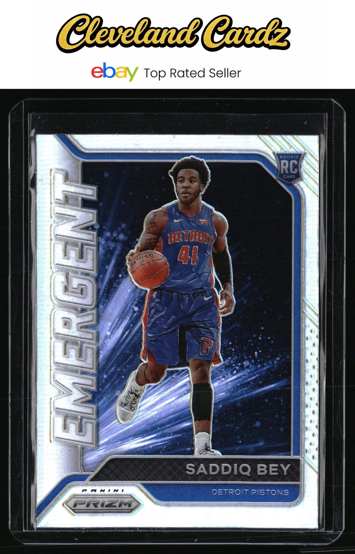 2020-21 Panini Prizm #4 Saddiq Bey Emergent Prizms Silver