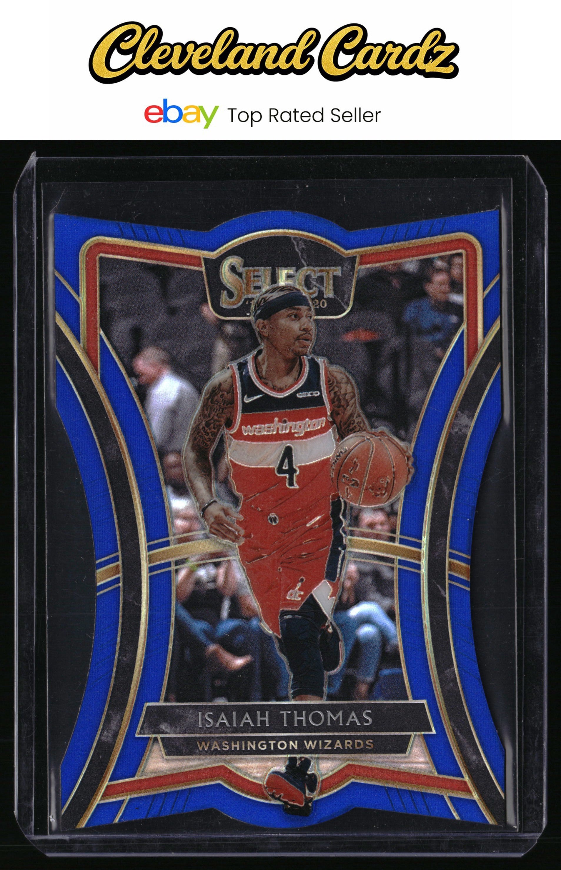 2019-20 Panini Select #110 Isaiah Thomas Blue Prizms Die Cut #/249