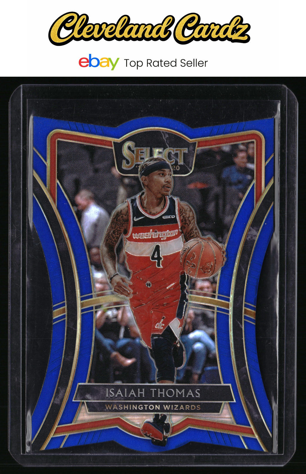2019-20 Panini Select #110 Isaiah Thomas Blue Prizms Die Cut #/249