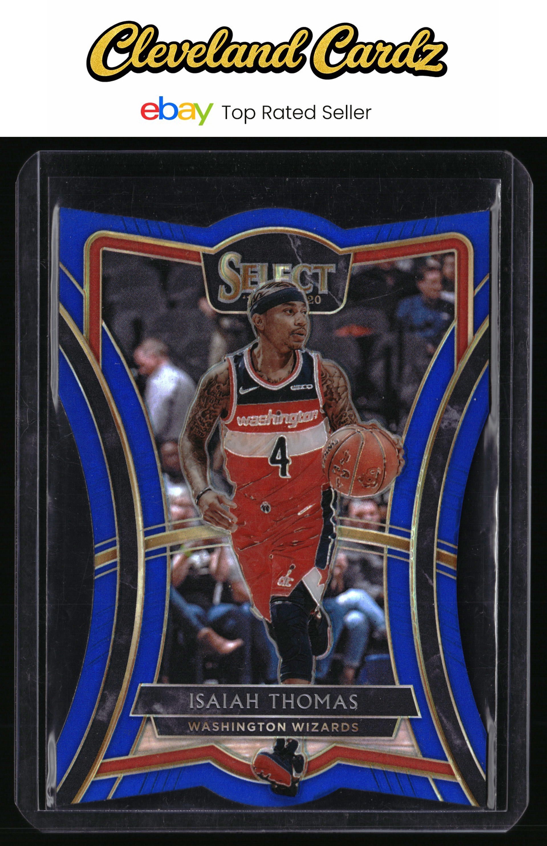 2019-20 Panini Select #110 Isaiah Thomas Blue Prizms Die Cut #/249