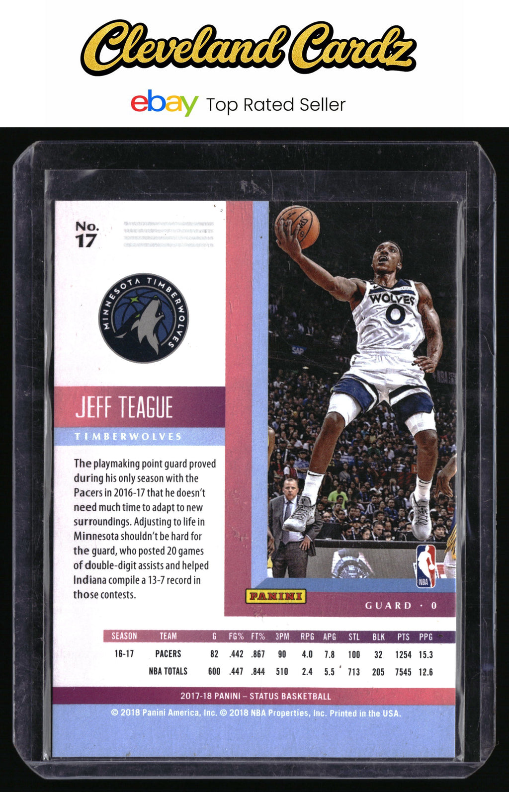 2017-18 Panini Status #17 Jeff Teague Purple #/149