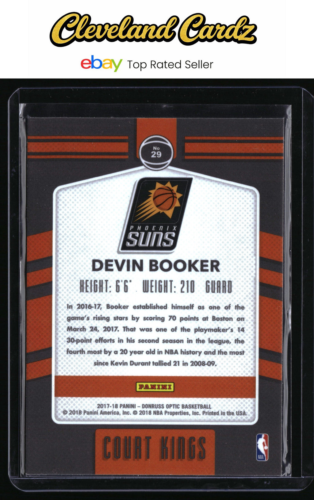 2017-18 Donruss Optic #29 Devin Booker Court Kings