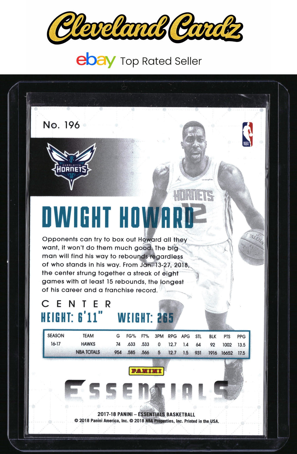 2017-18 Panini Essentials #196 Dwight Howard