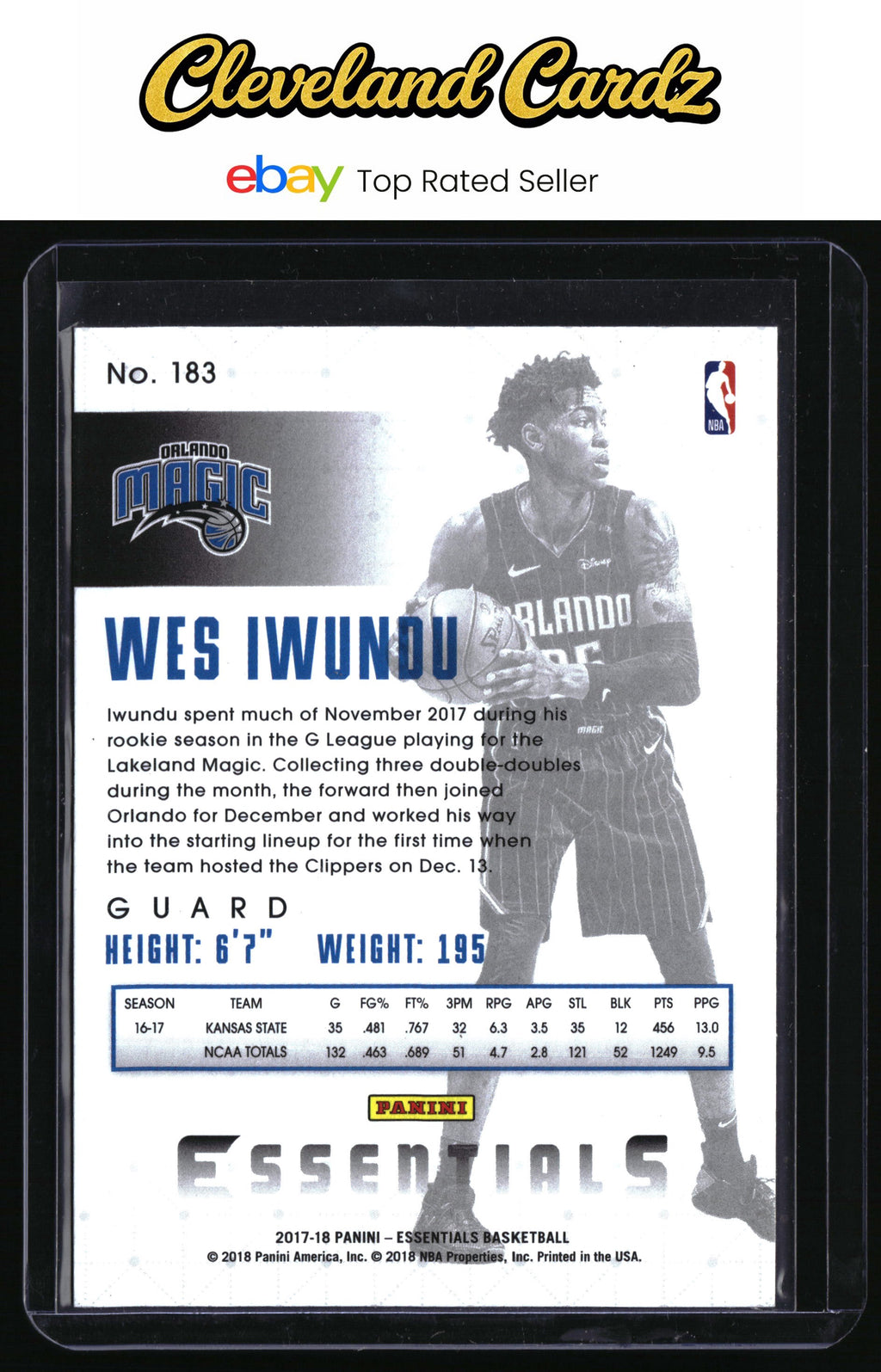 2017-18 Panini Essentials #183 Wes Iwundu