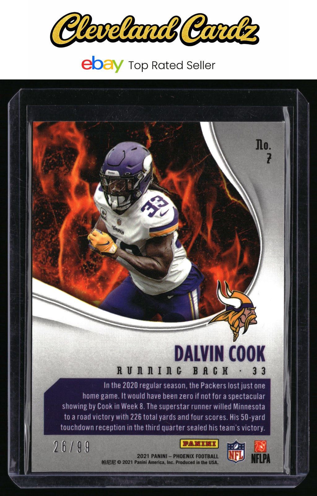 2021 Panini Phoenix #7 Dalvin Cook Heat Wave Orange #/99
