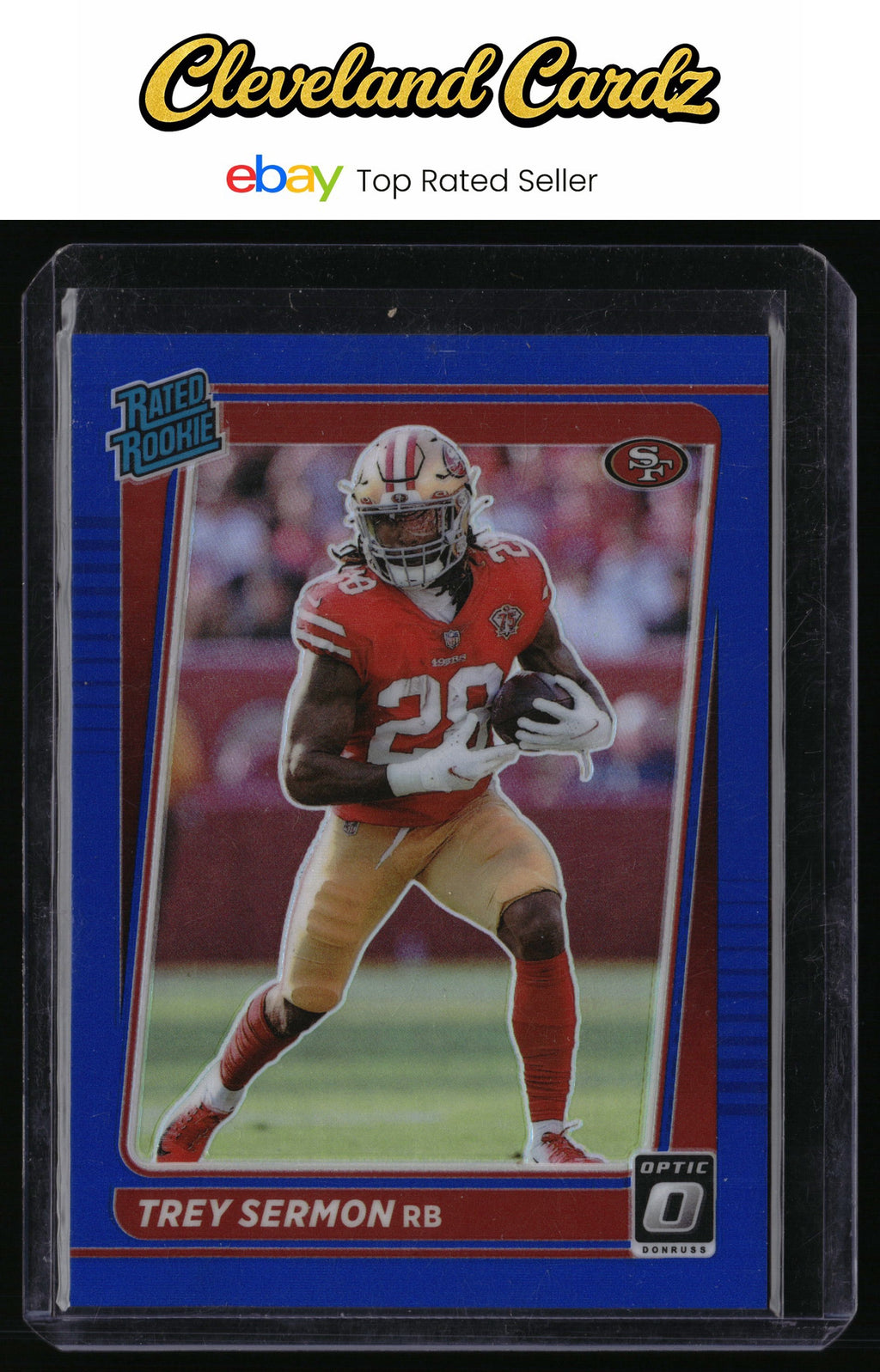 2021 Donruss Optic #224 Trey Sermon Blue #/179