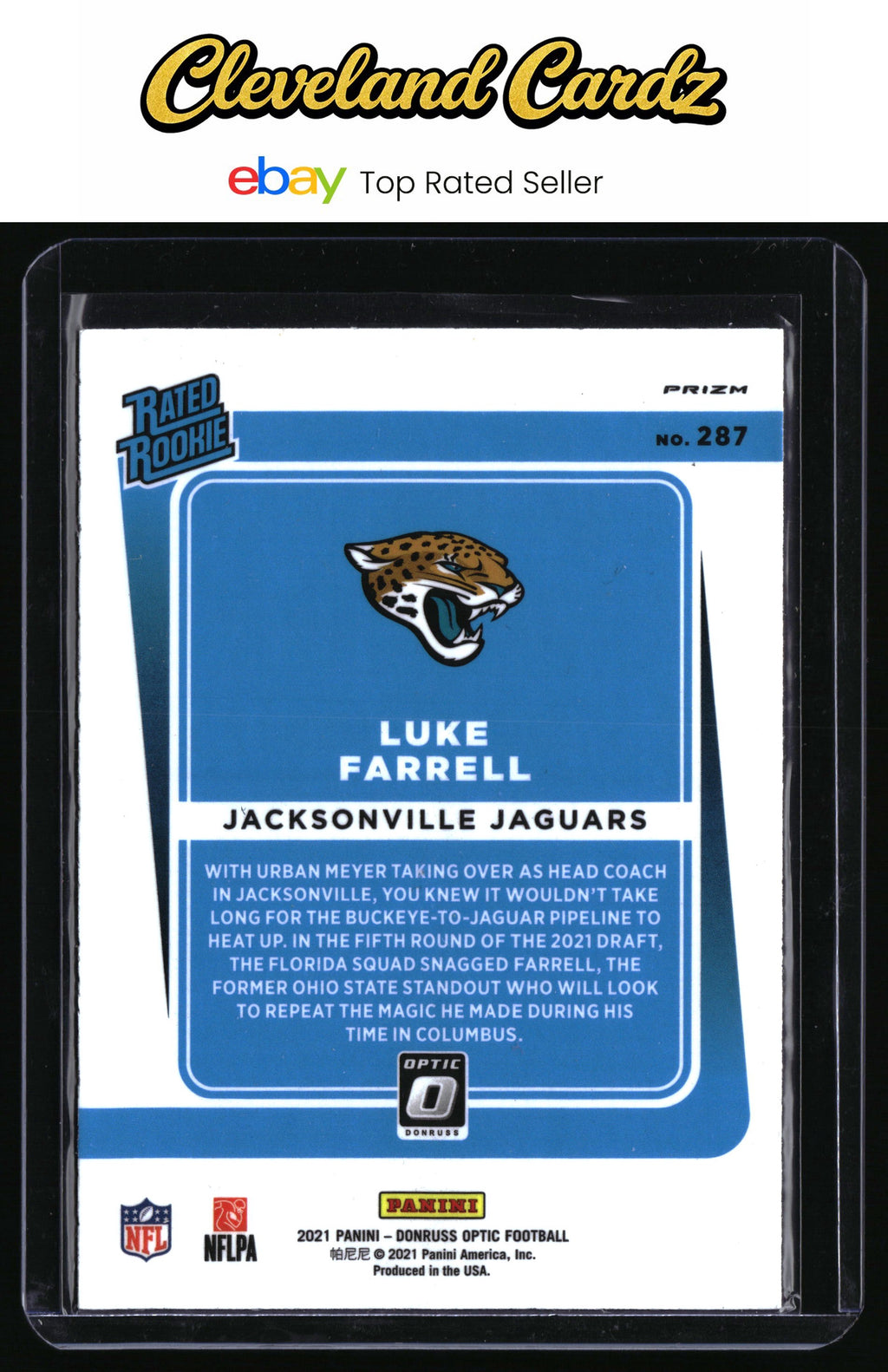 2021 Donruss Optic #287 Luke Farrell Pink