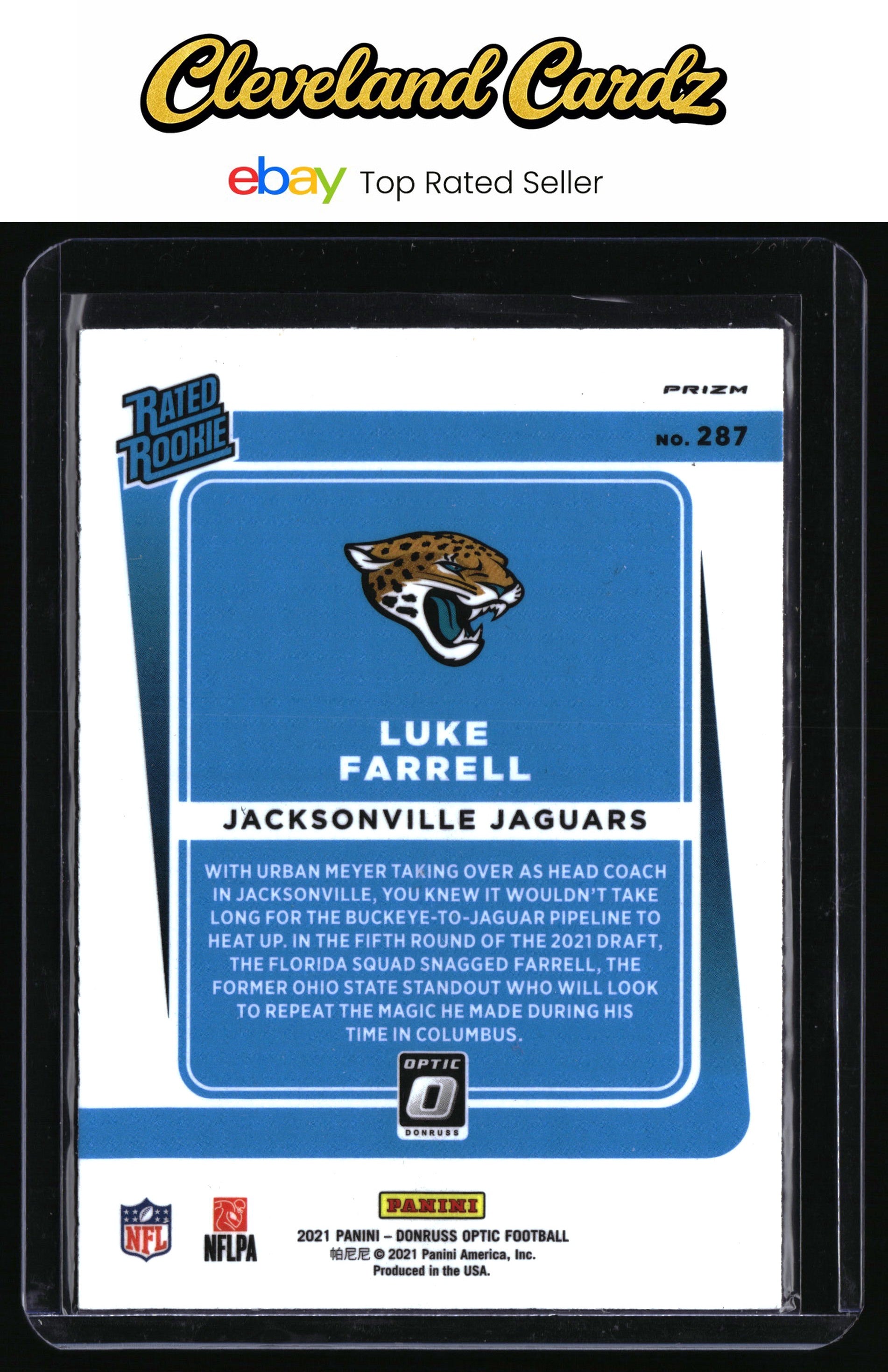 2021 Donruss Optic #287 Luke Farrell Pink