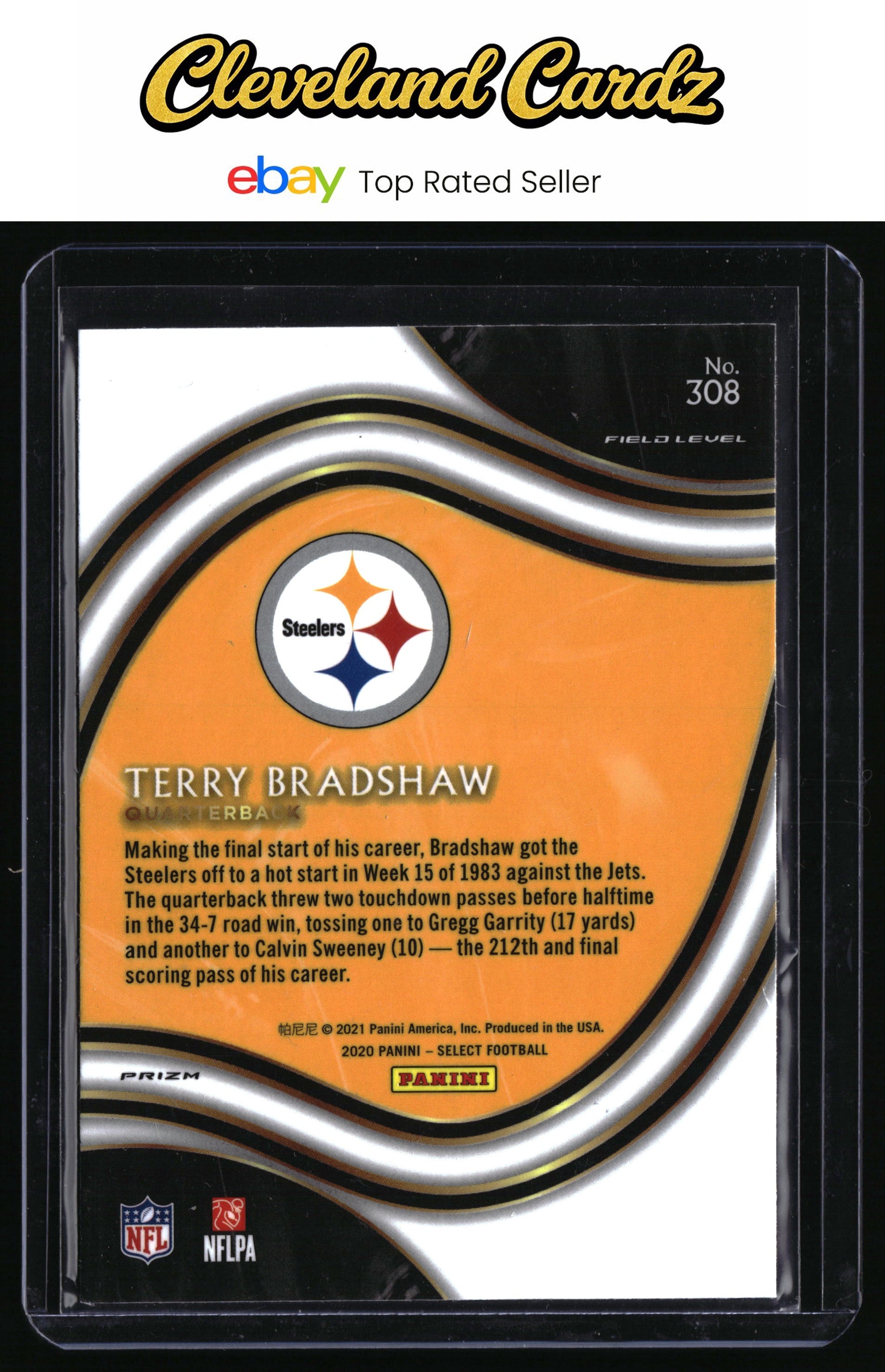 2020 Panini Select #308 Terry Bradshaw Silver Prizm