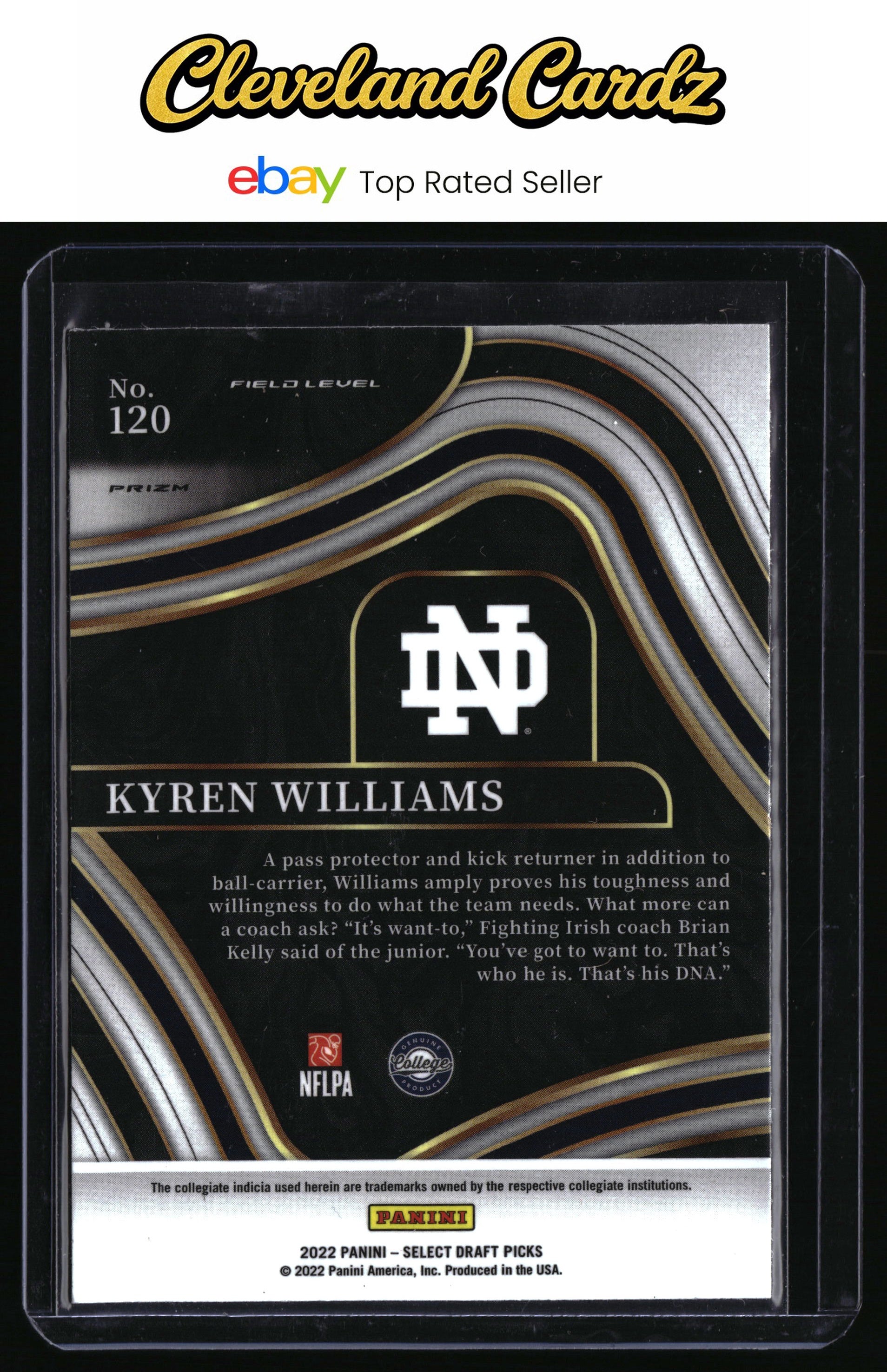 2022 Panini Select Draft Picks #120 Kyren Williams Silver Prizm