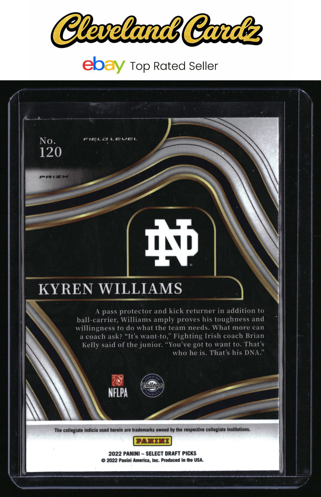 2022 Panini Select Draft Picks #120 Kyren Williams Silver Prizm