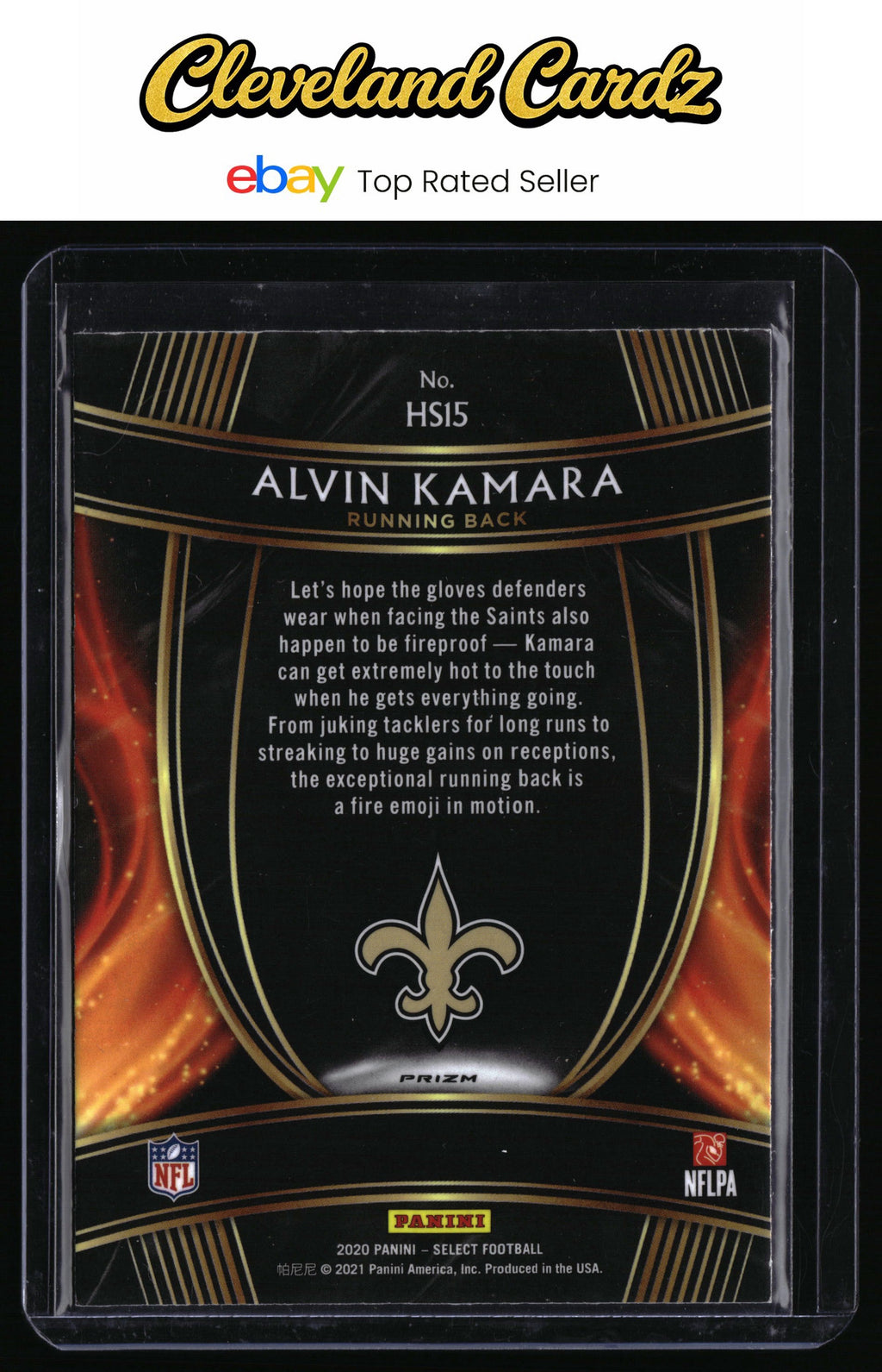 2020 Panini Select #HS15 Alvin Kamara Hot Stars Prizm