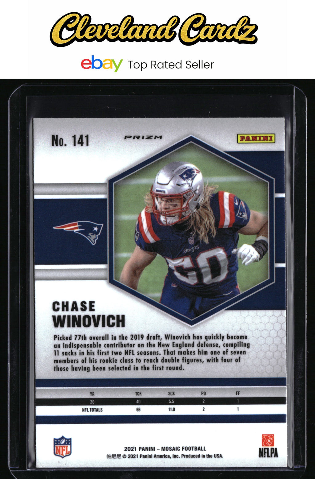 2021 Panini Mosaic #141 Chase Winovich Prizm Camo Pink