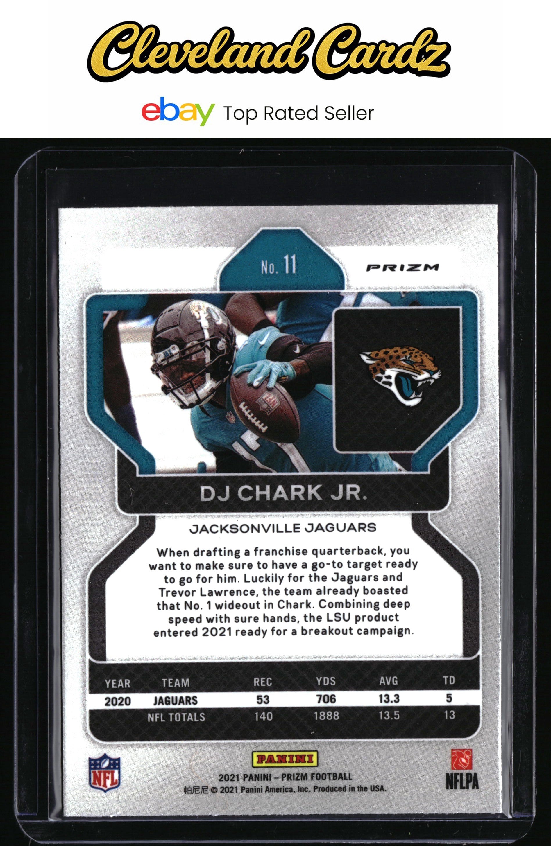 2021 Panini Prizm #11 DJ Chark Jr. Red Ice