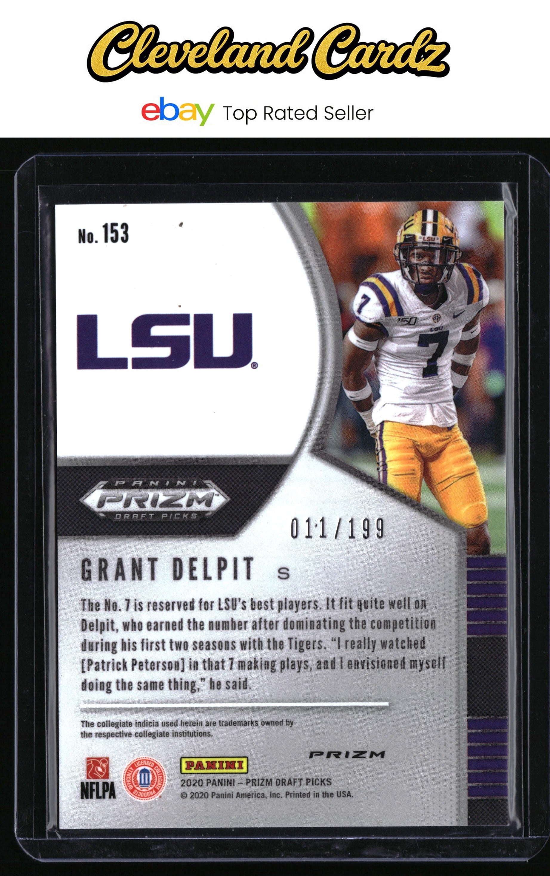 2020 Panini Prizm Draft Picks #153 Grant Delpit Prizms Green