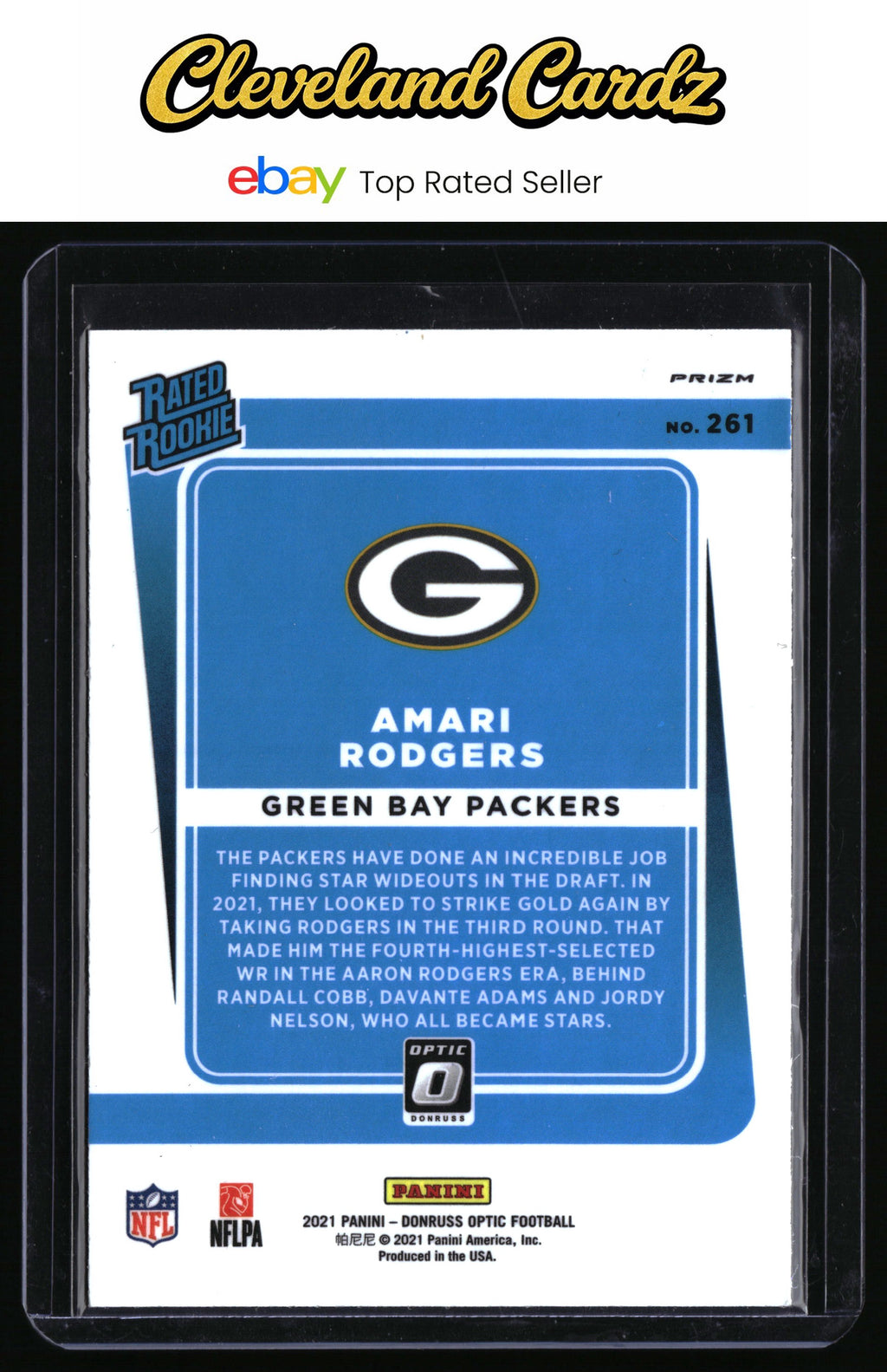 2021 Donruss Optic #261 Amari Rodgers Blue Hyper