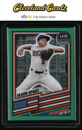 2026 Panini Stars & Stripes Prizm USA Baseball #101 Jaxon Spray Green