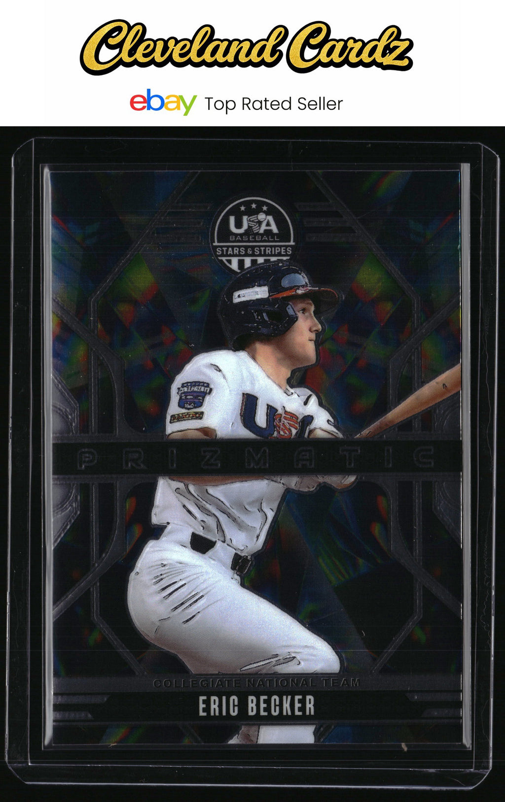 2026 Panini Stars & Stripes Prizm USA Baseball #23 Eric Becker Prizmatic