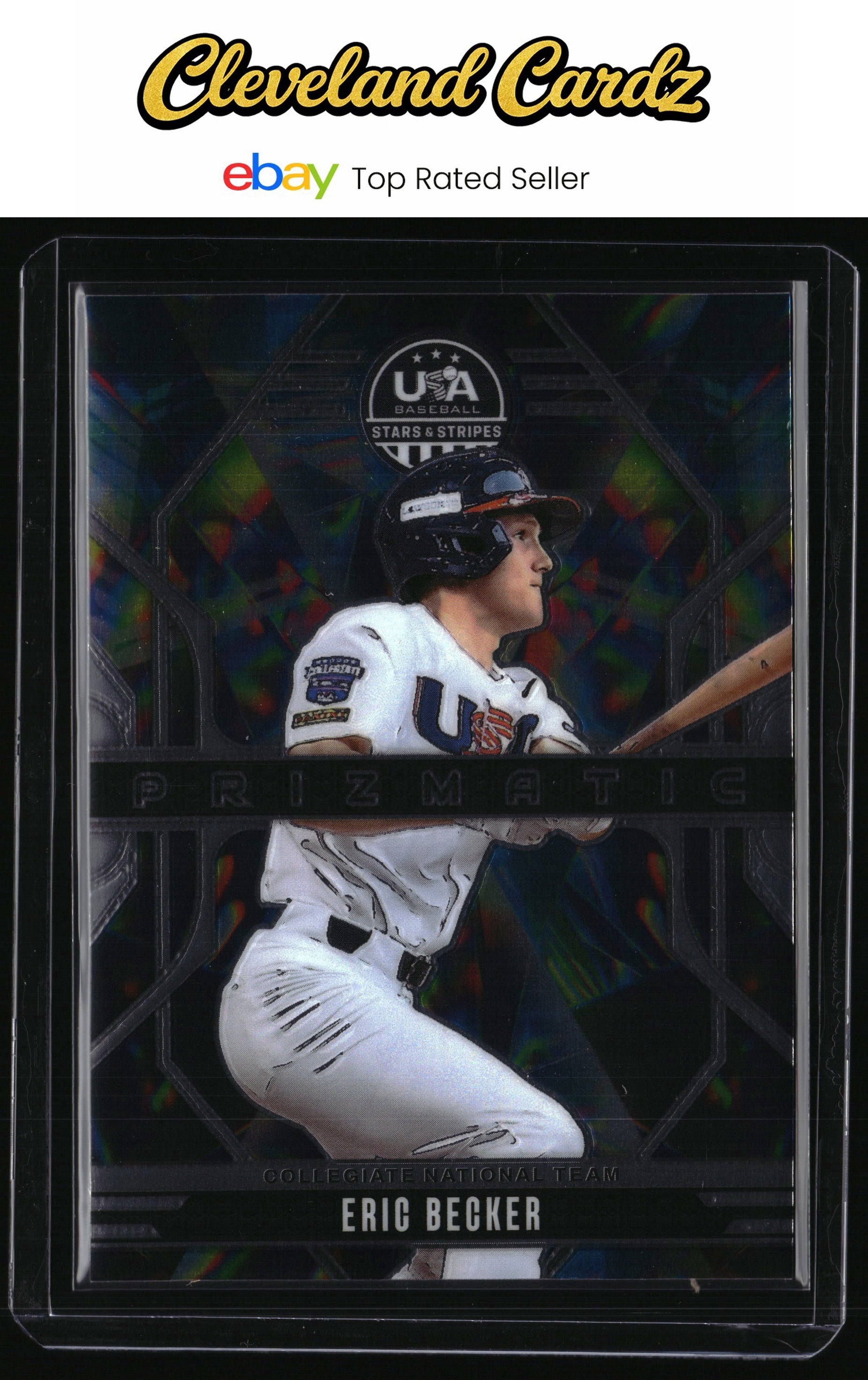 2026 Panini Stars & Stripes Prizm USA Baseball #23 Eric Becker Prizmatic