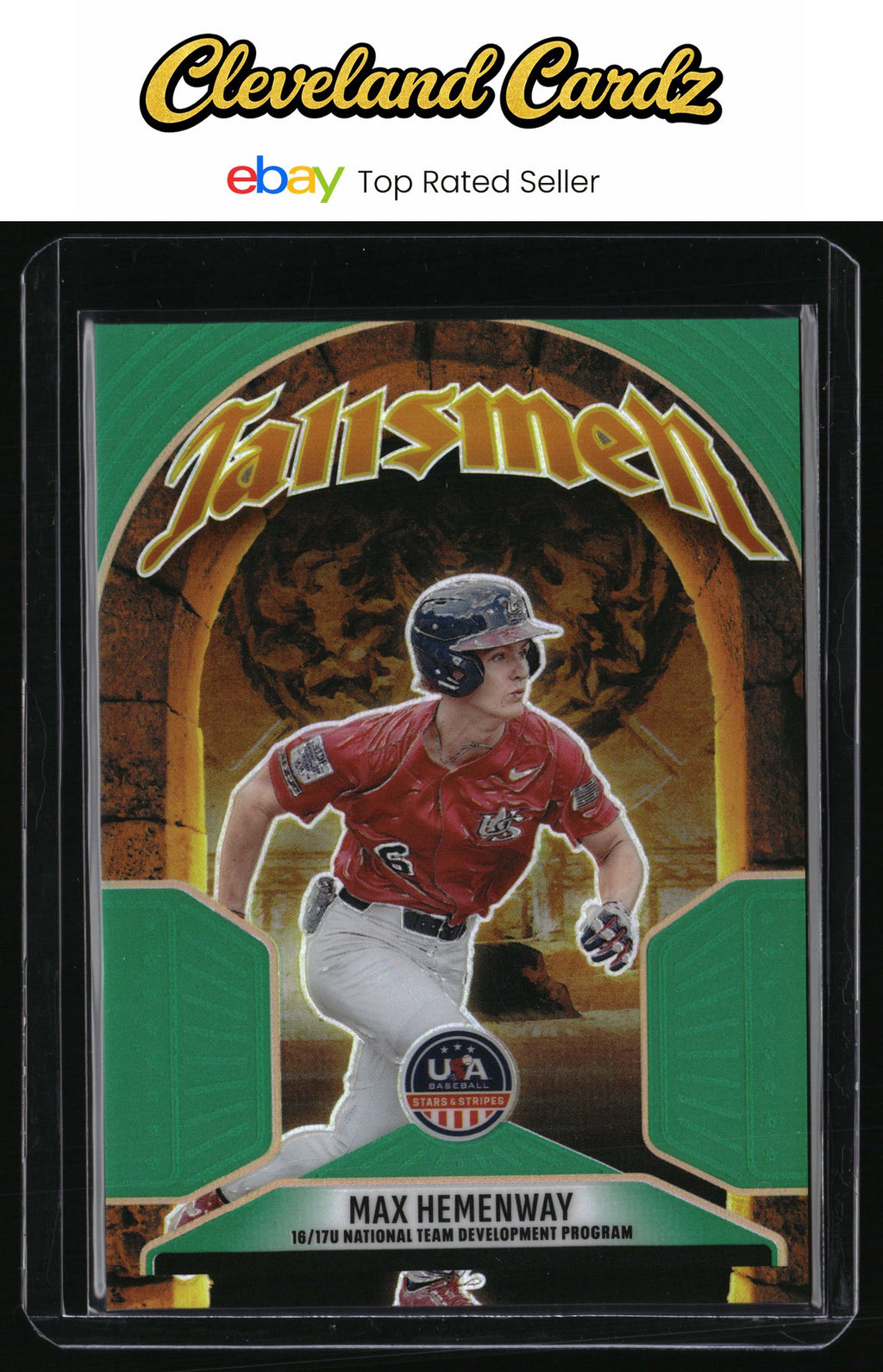 2026 Panini Stars & Stripes #20 Max Hemenway Talisman Prizms Green