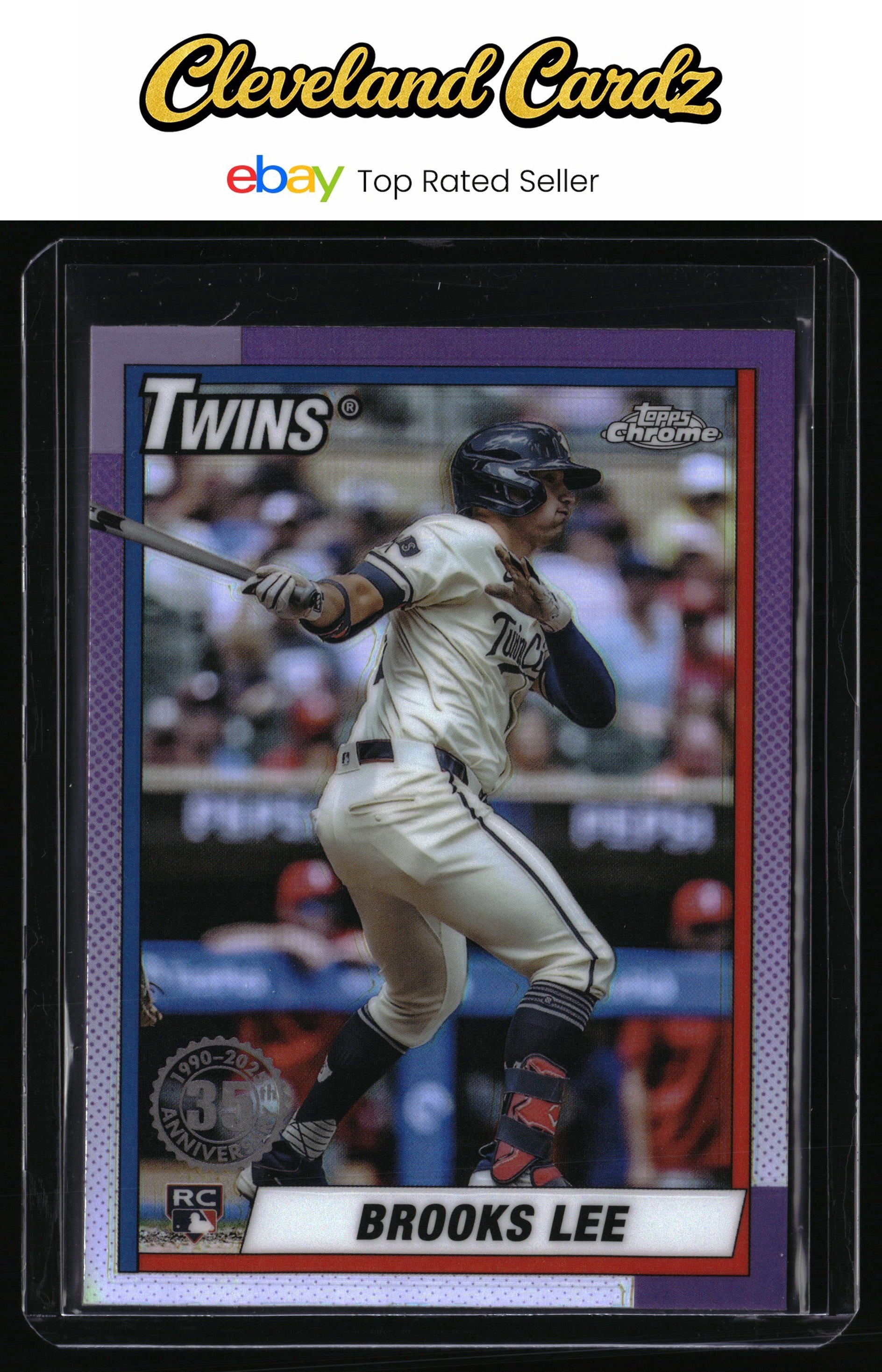2025 Topps Chrome #90CB-20 Brooks Lee 1990 Topps Baseball 35th Anniversary