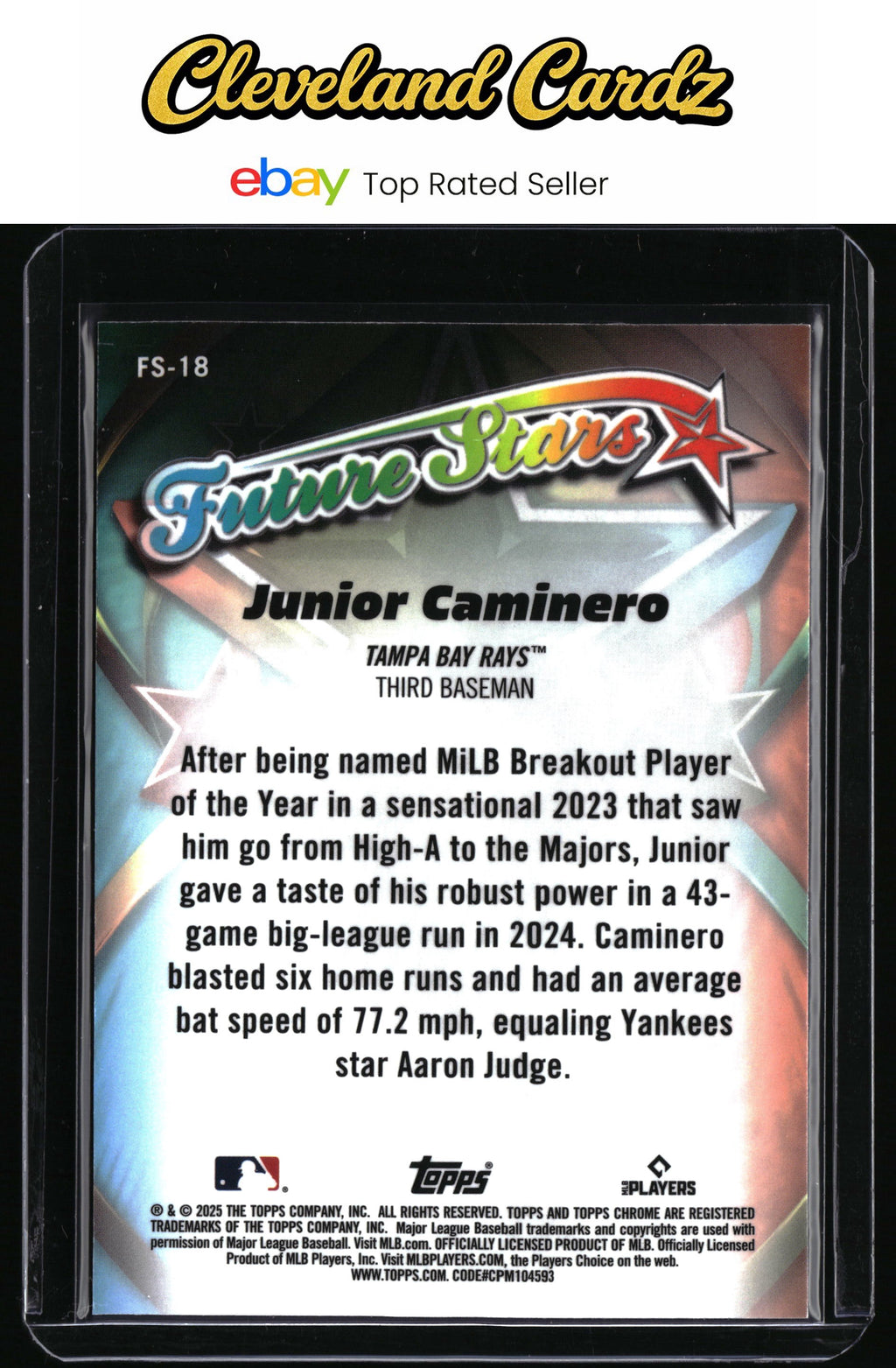 2025 Topps Chrome #FS-18 Junior Caminero Future Stars