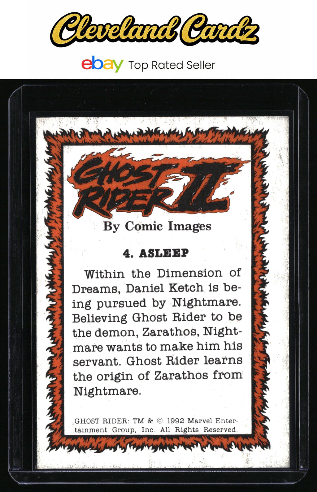1992 Comic Images Ghost Rider II #4 Asleep