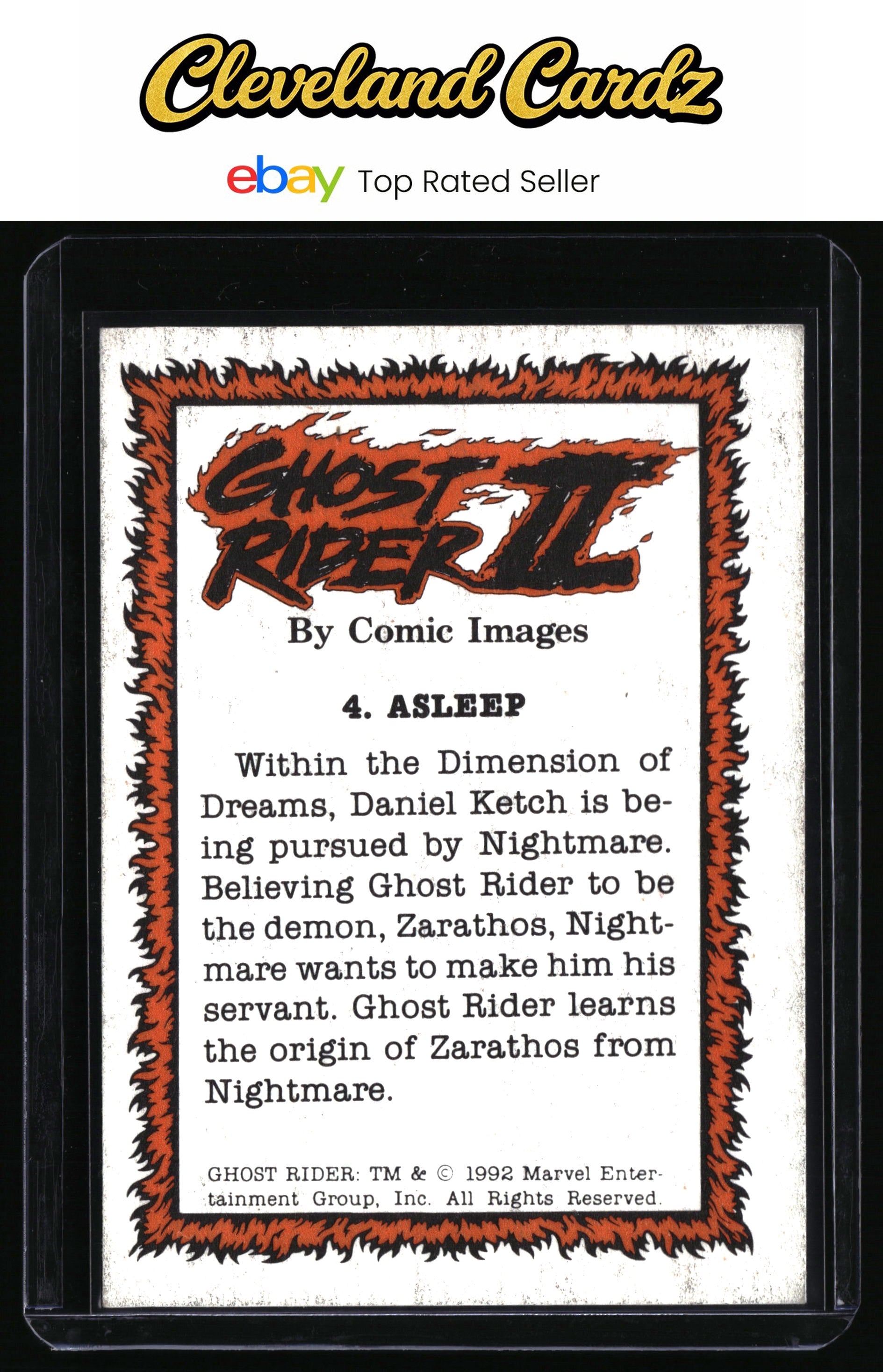 1992 Comic Images Ghost Rider II #4 Asleep