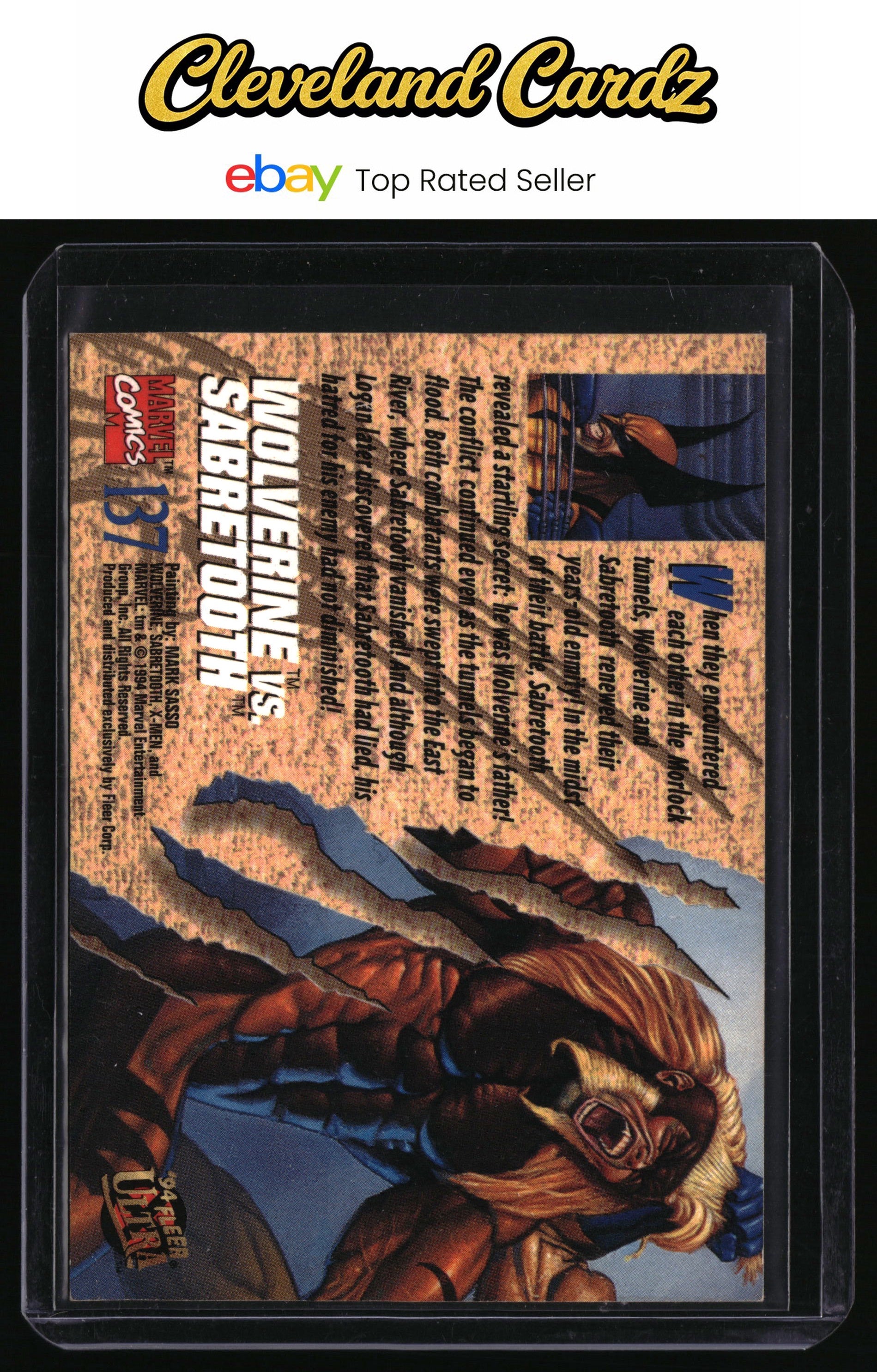 1994 Ultra X-Men #137 Wolverine vs. Sabretooth
