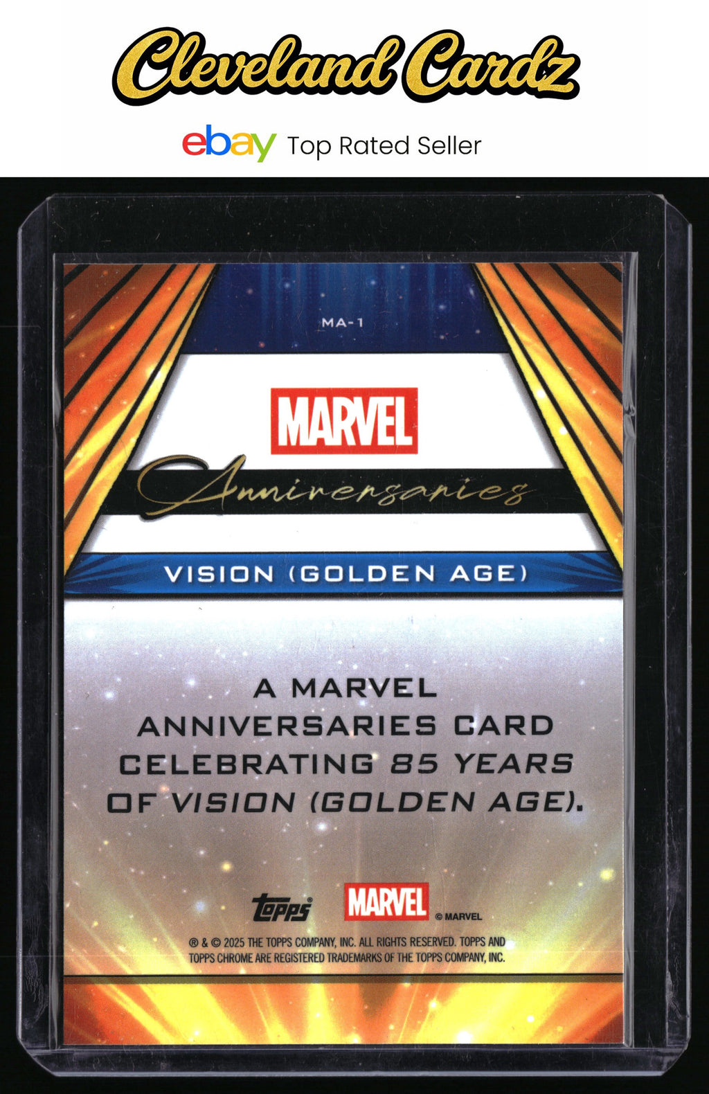 2025 Topps Chrome Marvel #MA-1 Vision Marvel Anniversaries