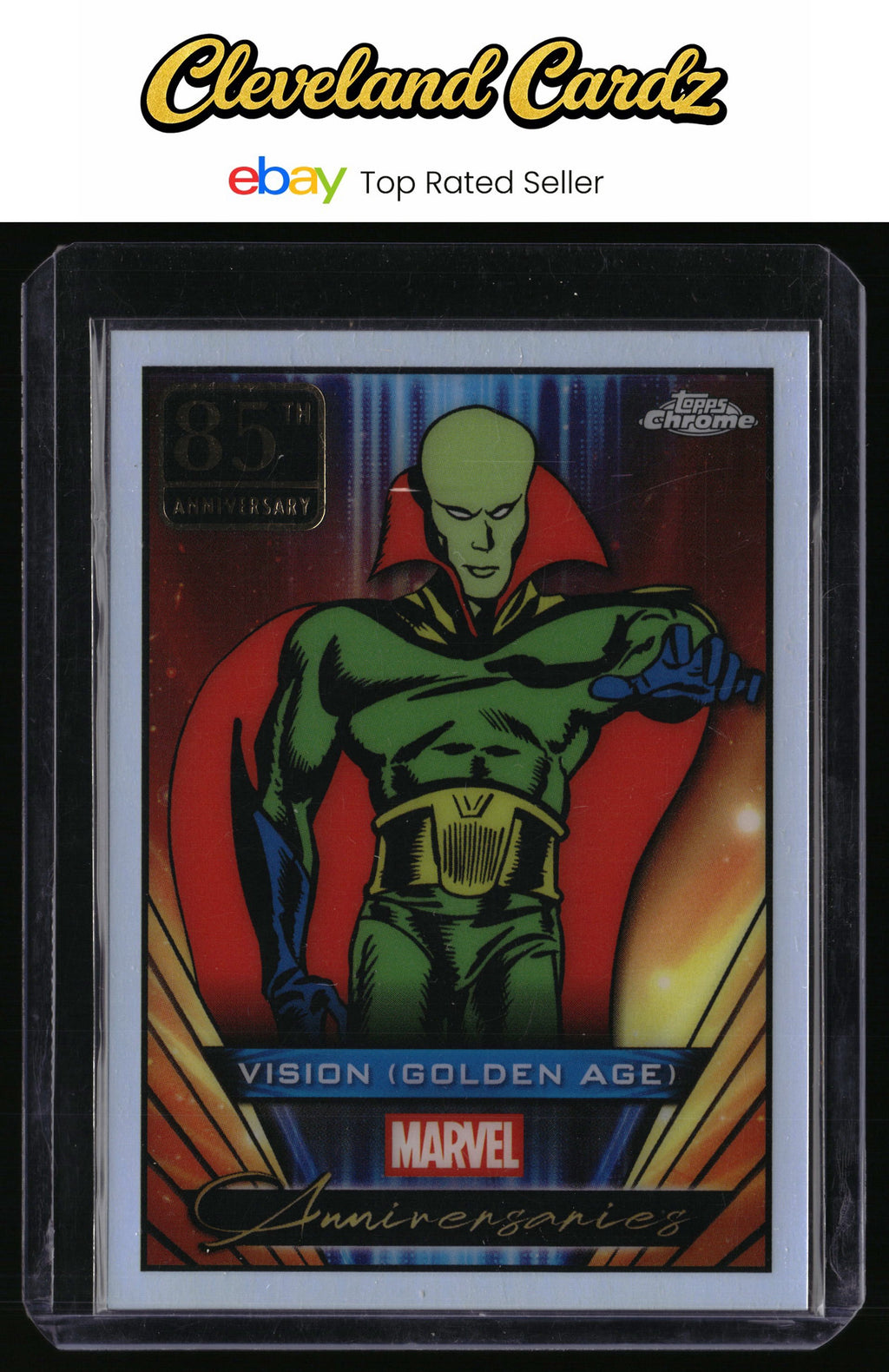 2025 Topps Chrome Marvel #MA-1 Vision Marvel Anniversaries