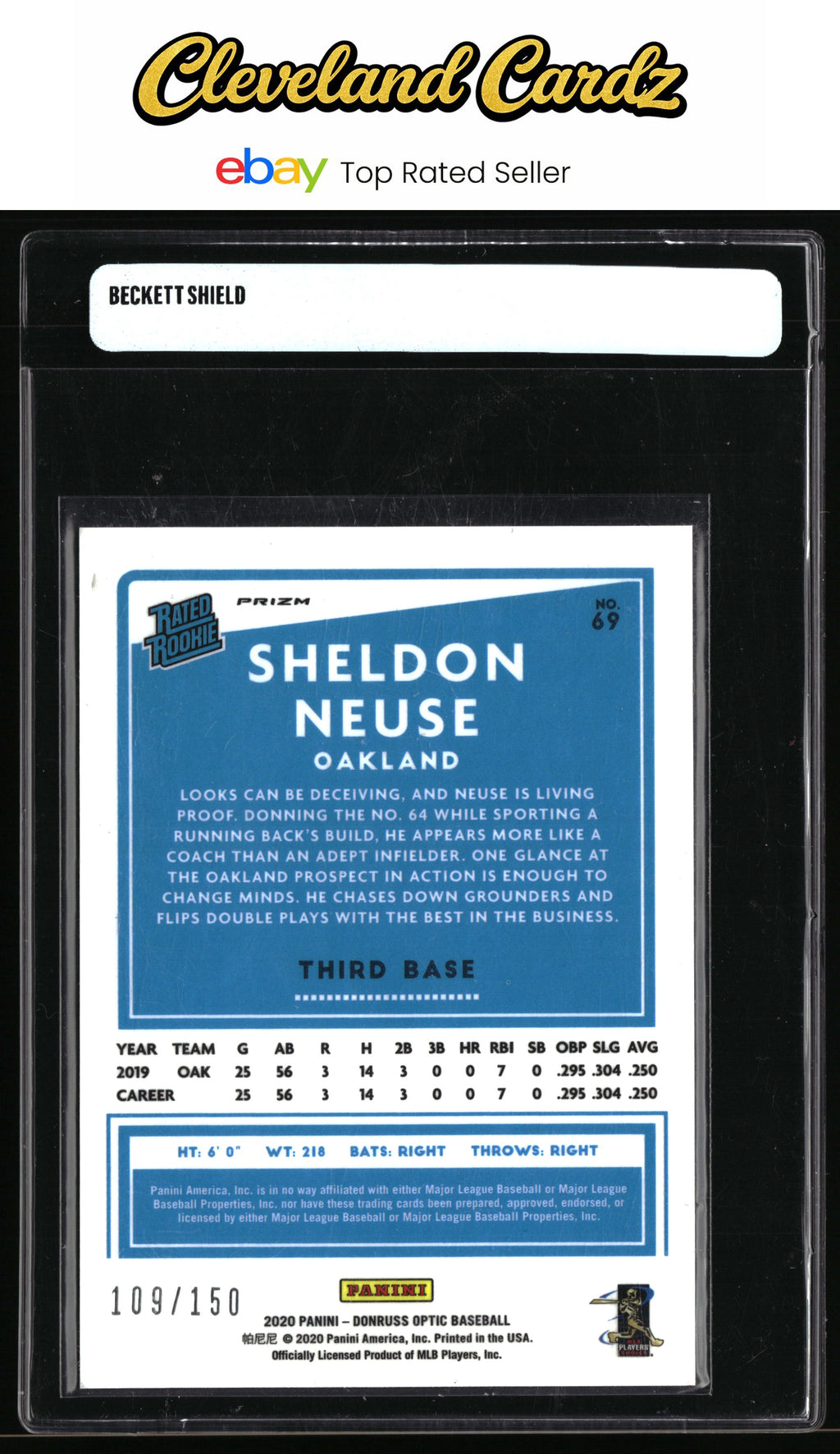 2020 Donruss Optic #69 Sheldon Neuse Red, White and Blue #/150