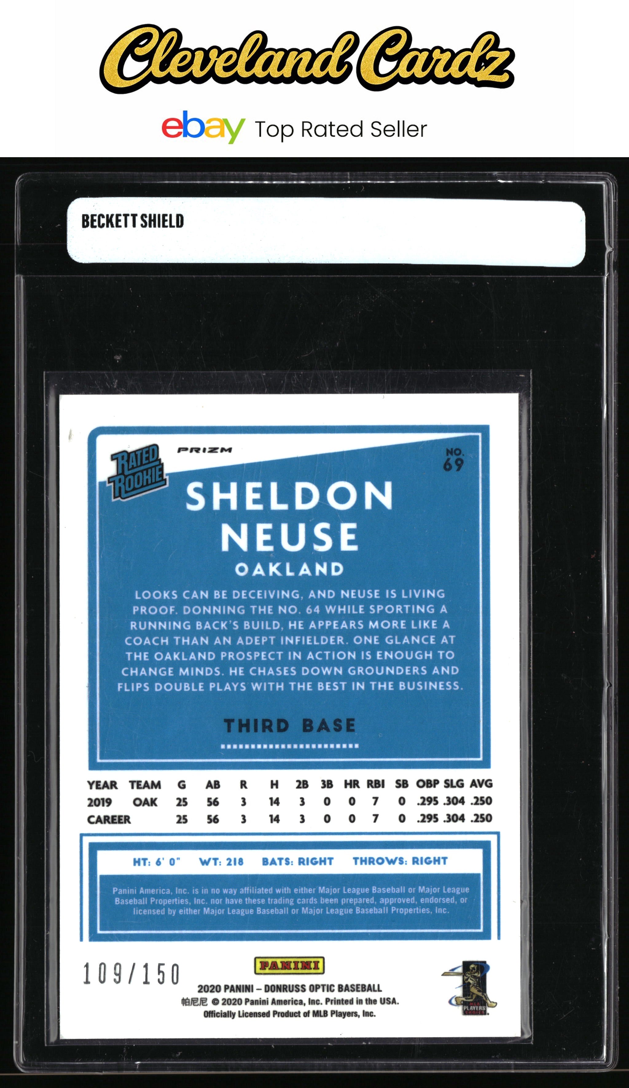 2020 Donruss Optic #69 Sheldon Neuse Red, White and Blue #/150