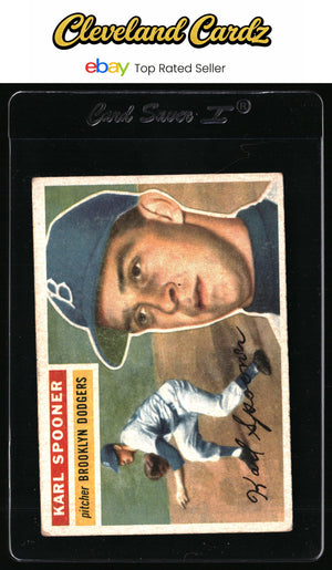 1956 Topps #83a Karl Spooner : white back