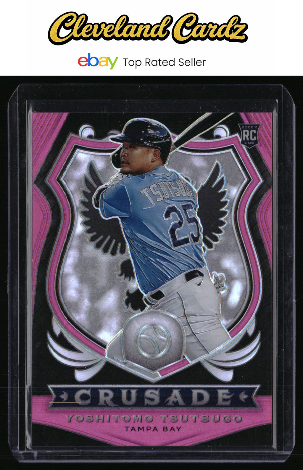 2020 Panini Chronicles #6 Yoshitomo Tsutsugo Contenders Optic Pink #/25