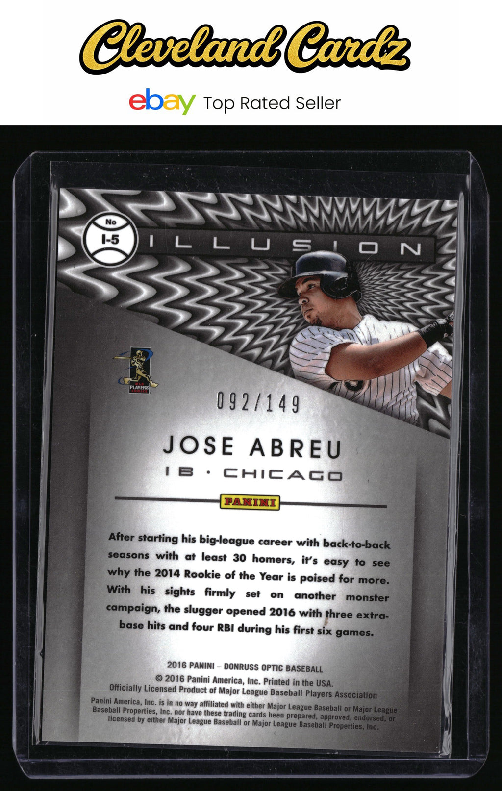 2016 Donruss Optic #I-5 Jose Abreu Illusion Blue #/149