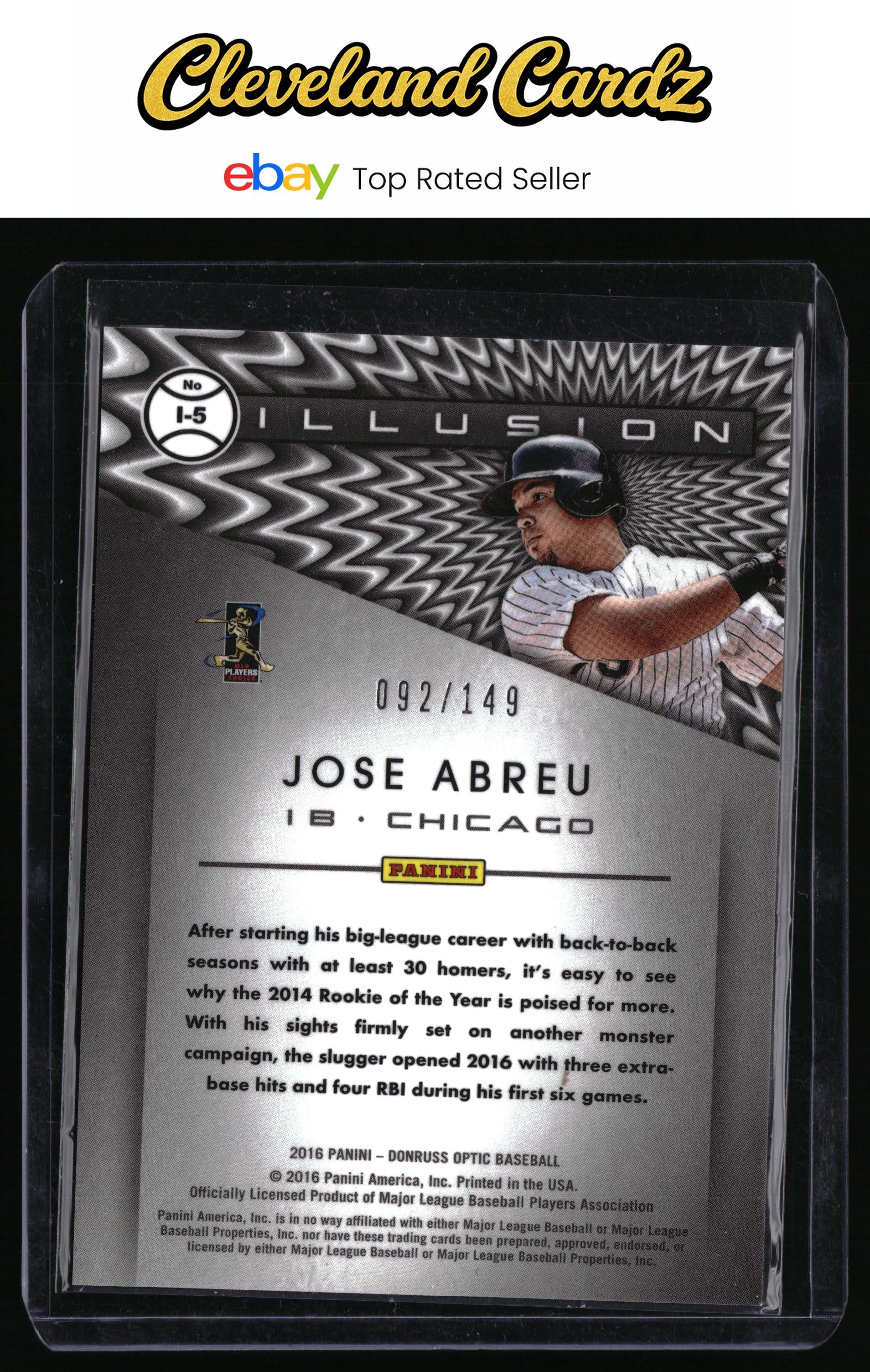 2016 Donruss Optic #I-5 Jose Abreu Illusion Blue #/149