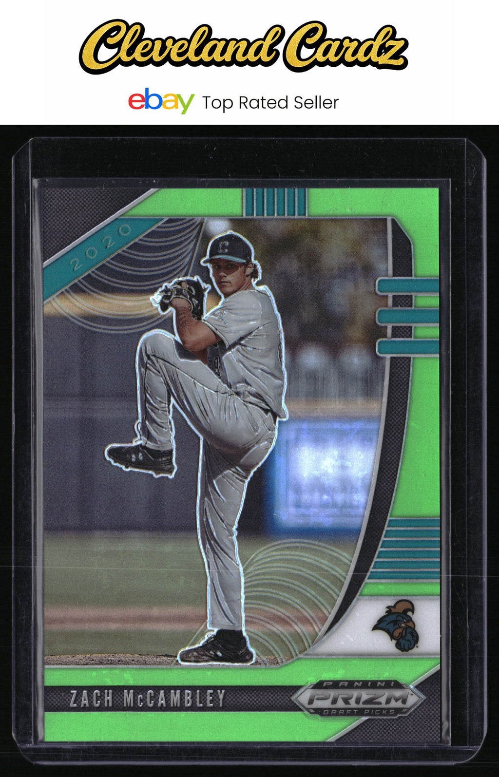 2020 Panini Prizm Draft Picks #PDP75 Zach McCambley Lime Green Prizm #/75